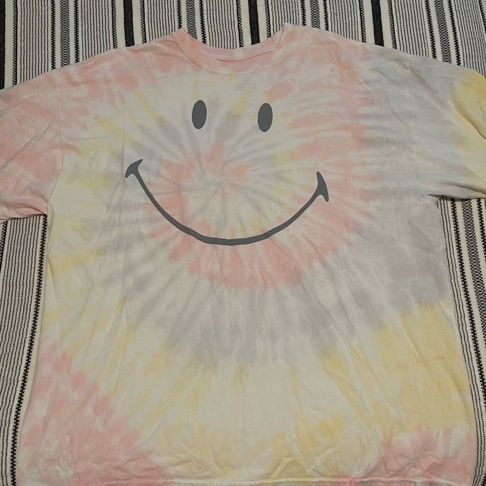 Smiley Tie Dye Graphic Tee